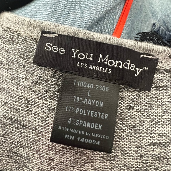 Open front grey cardigan - Picture 3 of 3